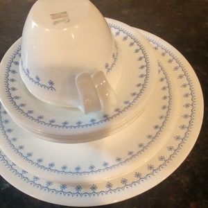 COPY - Correlle snowflake blue dinnerware